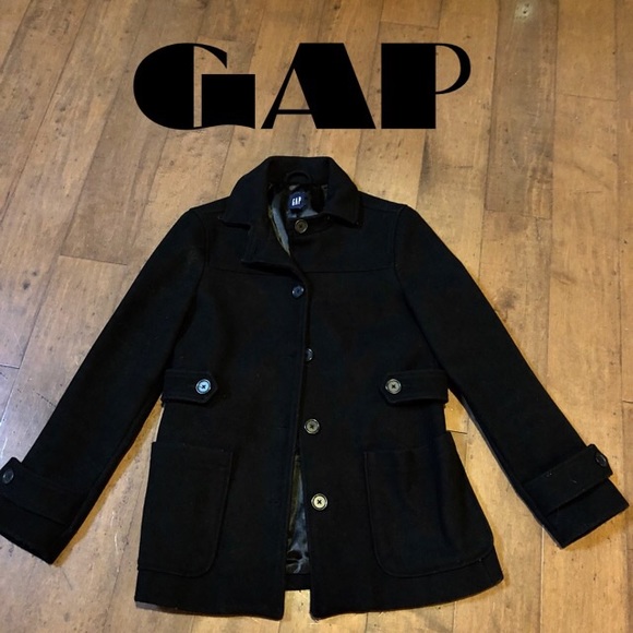 GAP Jackets & Blazers - GAP Wool Pea Coat w/Detachable Hood Fully Lined